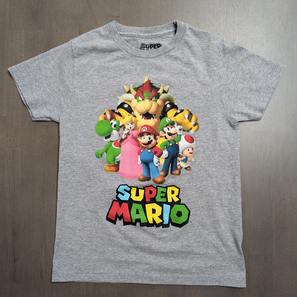 Nintendo Super Mario Gray Short Sleeve Tee